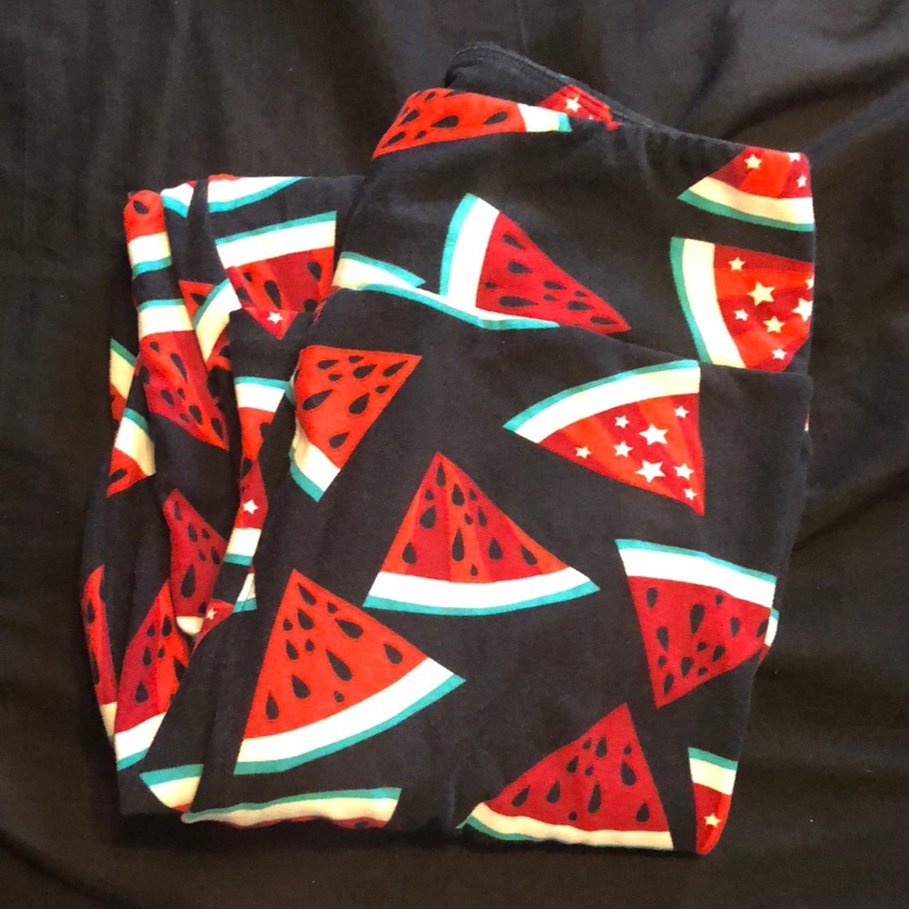LulaRoe Watermelon Leggings OS